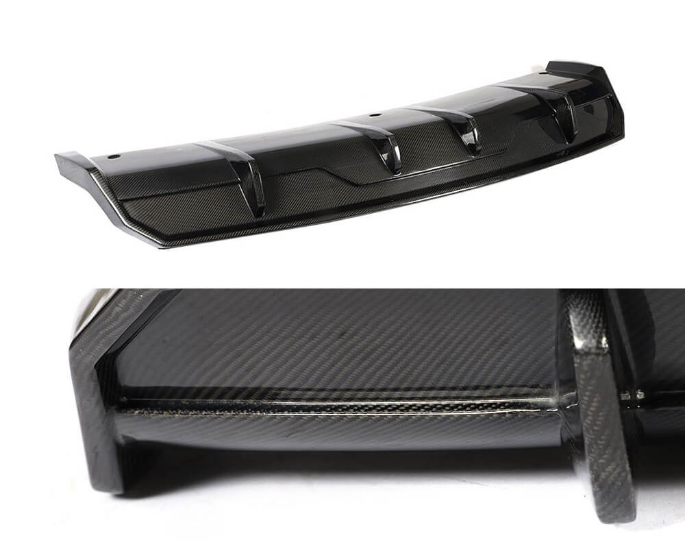 Fits for Tesla Model 3 Sedan Carbon Fiber Rear Bumper Diffuser with Splitters