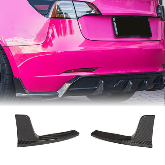 Fits for Tesla Model 3 Sedan Carbon Fiber Rear Splitters