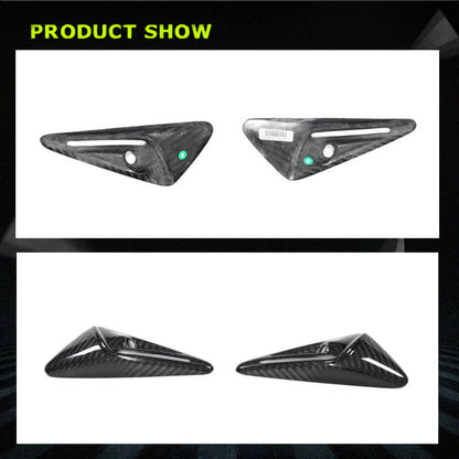 Fits for Tesla Model 3 & Y Dry Carbon Fiber Fender Camera Covers Exterior Decoration Accessories