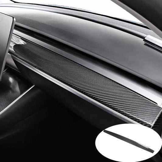 Fits for Tesla Model 3 & Y Dry Carbon Fiber Interior Dashboard Decoration Cover Trim