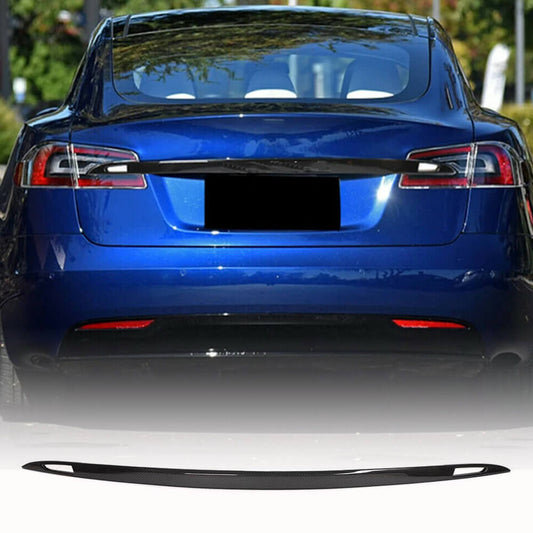 Fits for Tesla Model S 16-19 Carbon Fiber Rear Trunk Lid Tailgate Cover Trims