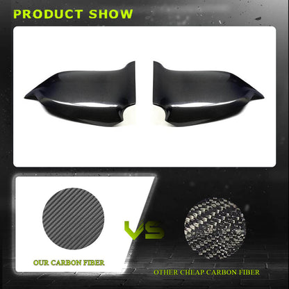 Fits for Tesla Model S 2014-2020 Carbon Fiber Interior Seat Back Cover Trim Interior Accessories 2pcs