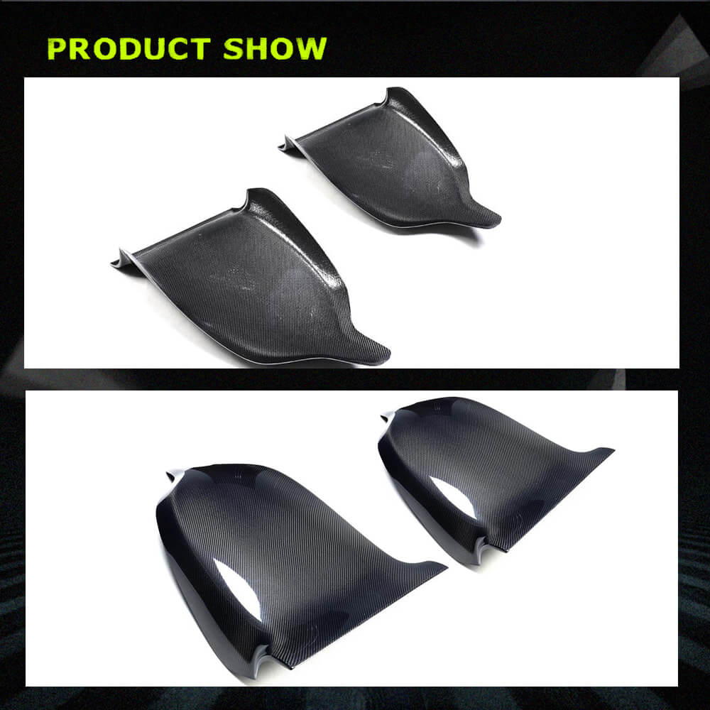 Fits for Tesla Model S 2014-2020 Carbon Fiber Interior Seat Back Cover Trim Interior Accessories 2pcs