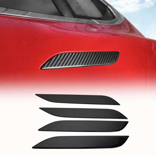 Fits for Tesla Model S 2014-2022 Carbon Fiber Car Door Handle Cover Door Push Handle Cover 4pcs