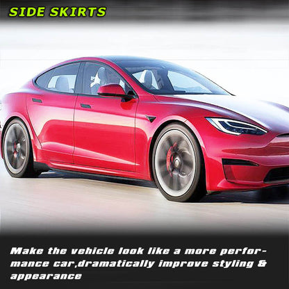 Fits for Tesla Model S 21-22 Carbon Fiber Side Skirts Extension