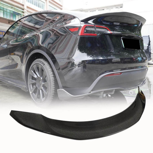 Fits for Tesla Model Y 19-21 Carbon Fiber Rear Trunk Spoiler Wing