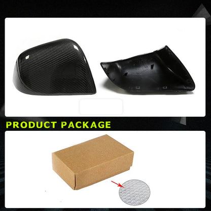 Fits for Tesla Model Y 19-22 Carbon Fiber Side Rearview Mirror Cover Caps Replacement Style