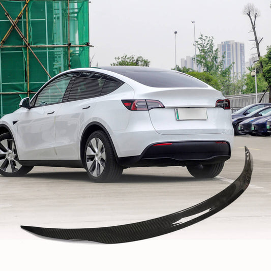 Fits for Tesla Model Y 19-22 Dry Carbon Fiber Rear Trunk Spoiler Wing