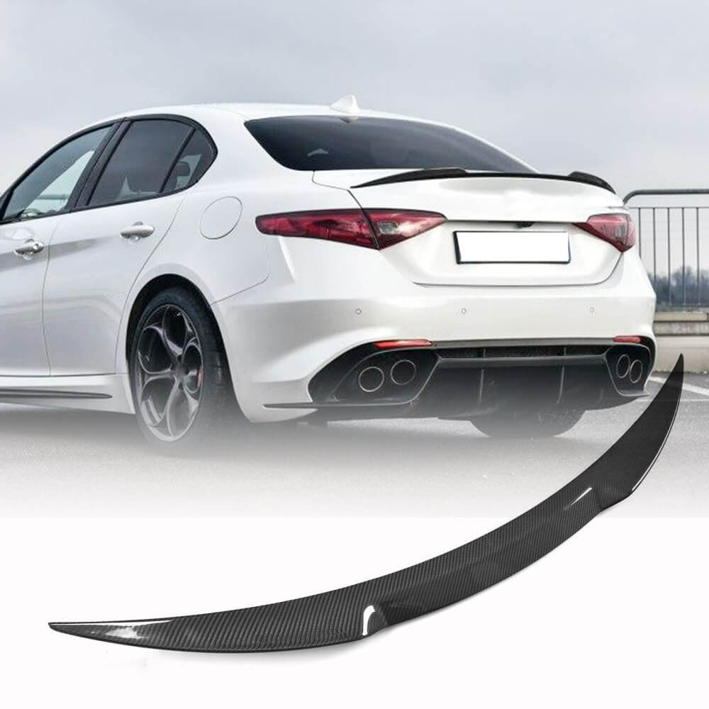 Fits for Alfa Romeo Giulia Sedan 15-22 Carbon Fiber Rear Trunk Boot Spoiler Wing Lip Factory Outlet